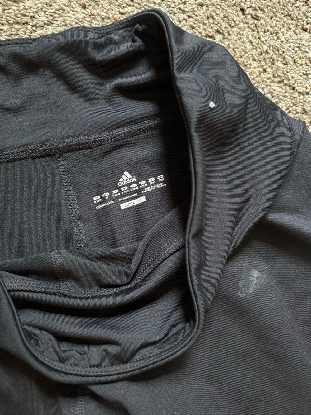 Adidas Black Cropped Athletic Leggings - Picture 2 of 4